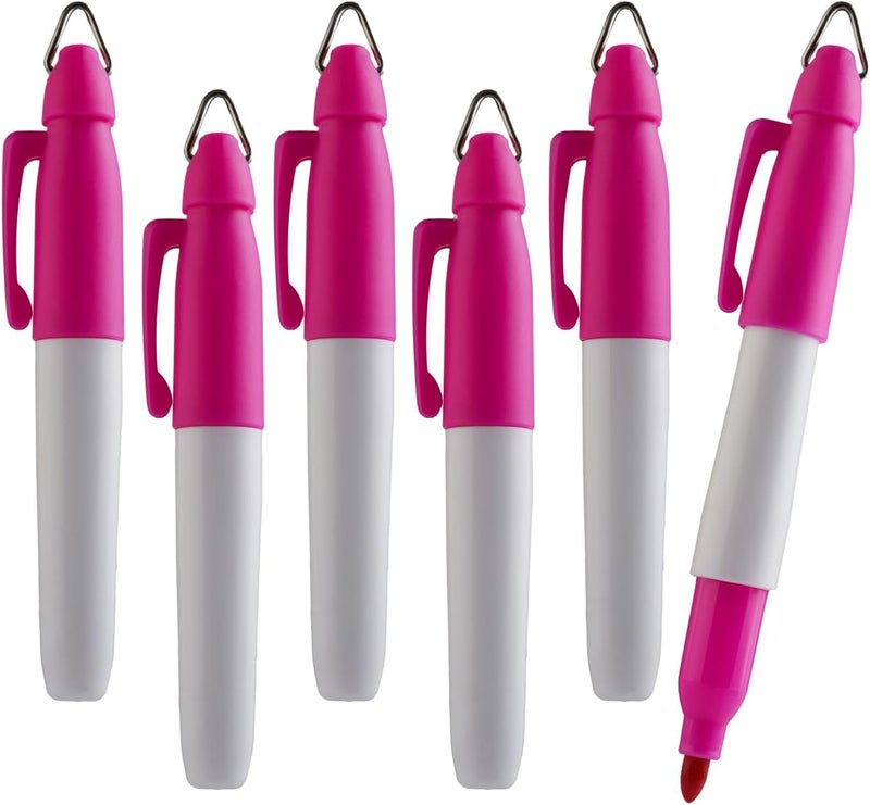 TH Golf Mini Permanent Markers, Assorted Colours, Fine Point, 6 Count (Mixed) - Image 2